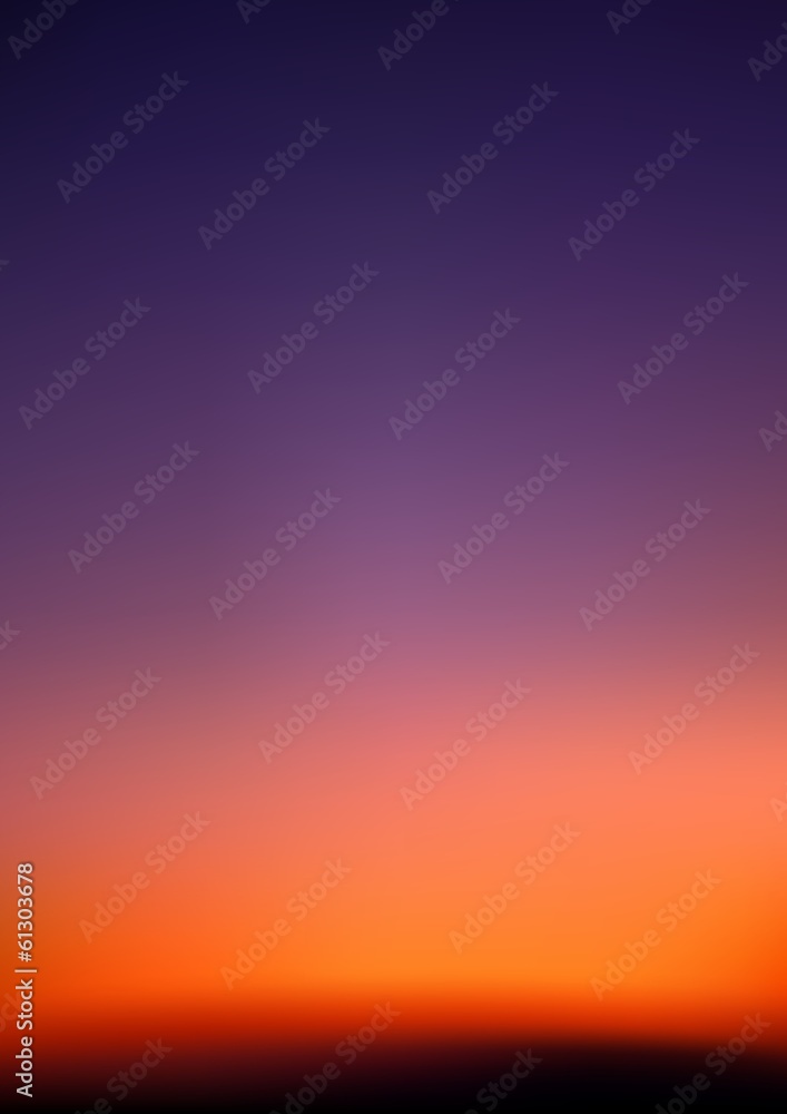 Fototapeta premium Sunrise - Red Sky And Violet Iris