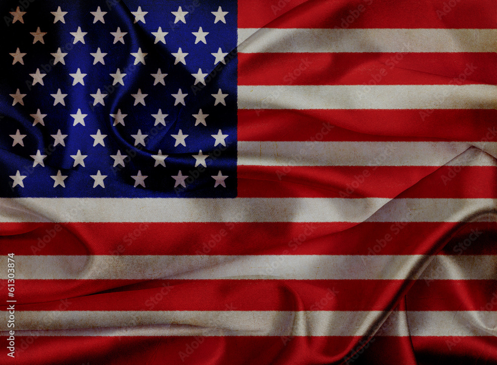 Fototapeta premium USA grunge waving flag