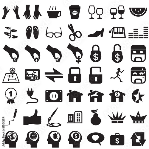50 universal icons set  vector format
