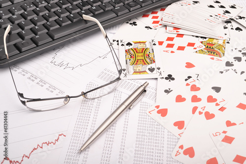 modern playing cards (relaxing in the office)