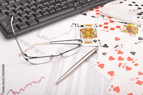 modern playing cards (relaxing in the office)