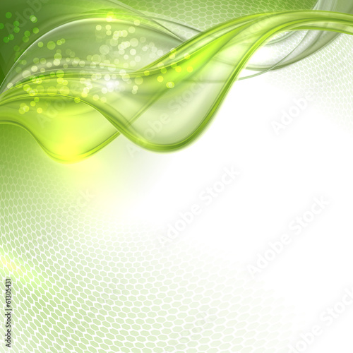 Abstract green waving background