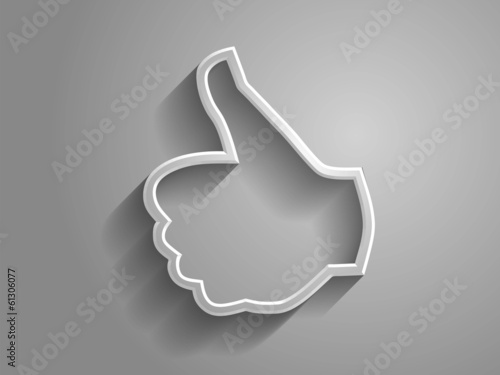 3d Vector illustration of like icon
