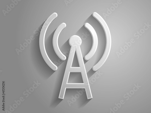 3d Vector icon of wirelass icon