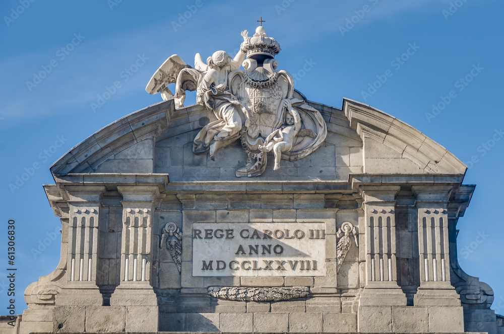 The Alcala Gate in Madrid, Spain.