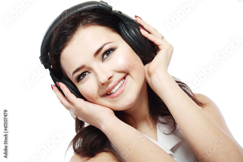 woman listening music