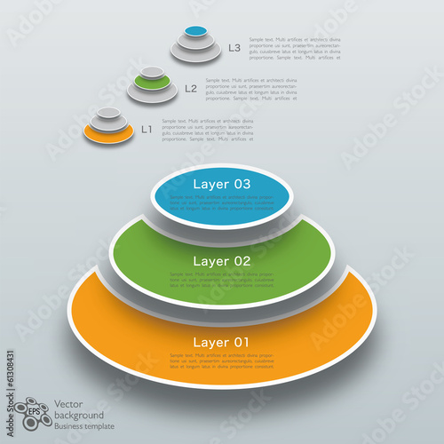 Infographics Vector Background 3 Layer