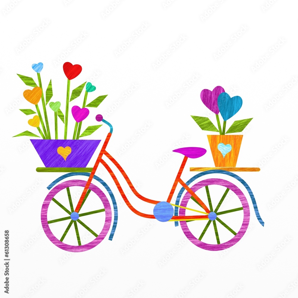 bicicletta con fiori