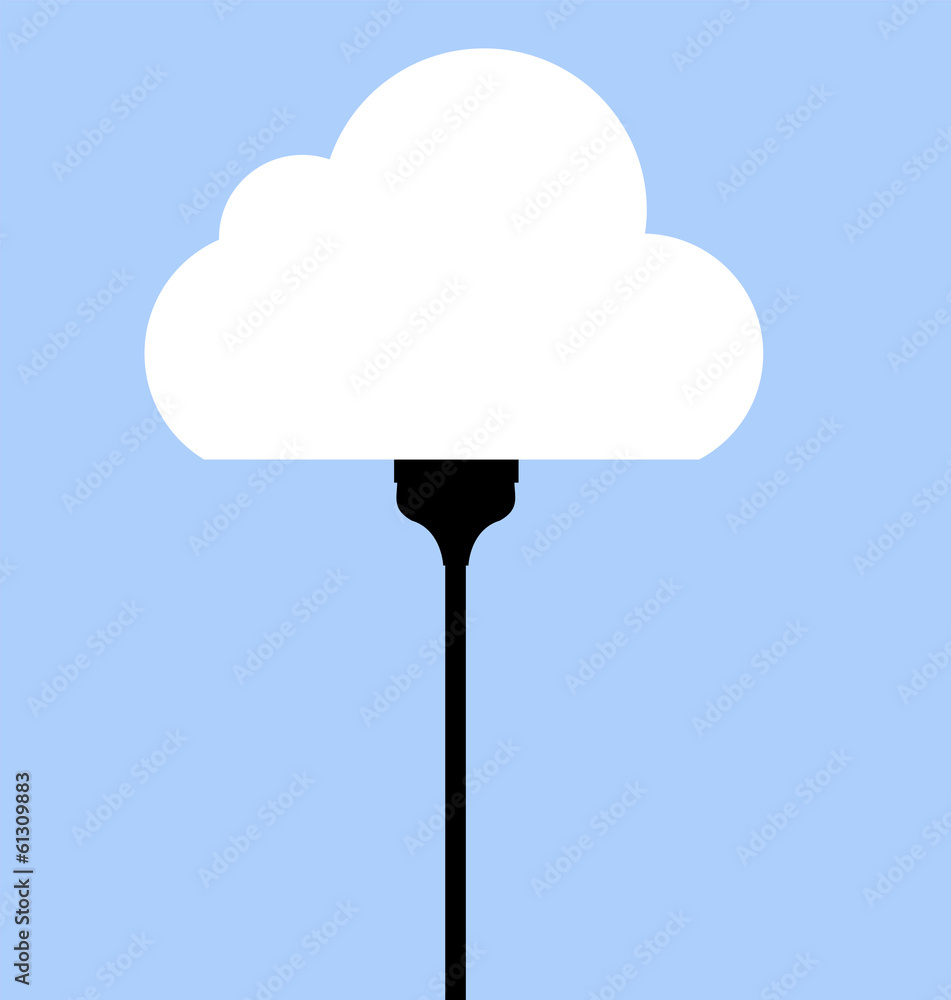 Cloud Computing Concept on Different Electronic Devices. Vector Cloud Computing Concept on Different Electronic Devices. Vector