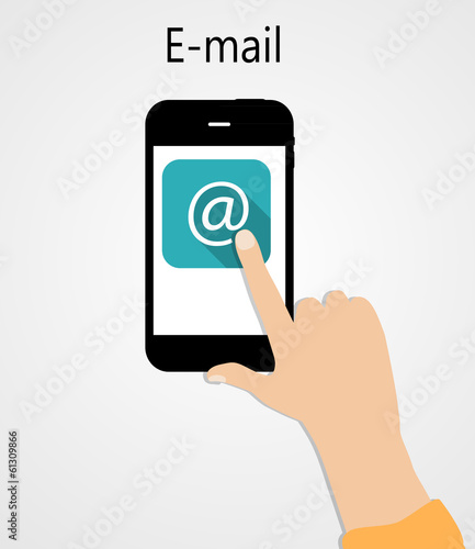 E-mail Flat Concept Vector Illustration