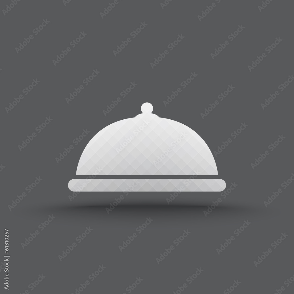 Vector of transparent food platter icon on isolated background Vector of transparent food platter icon on isolated background