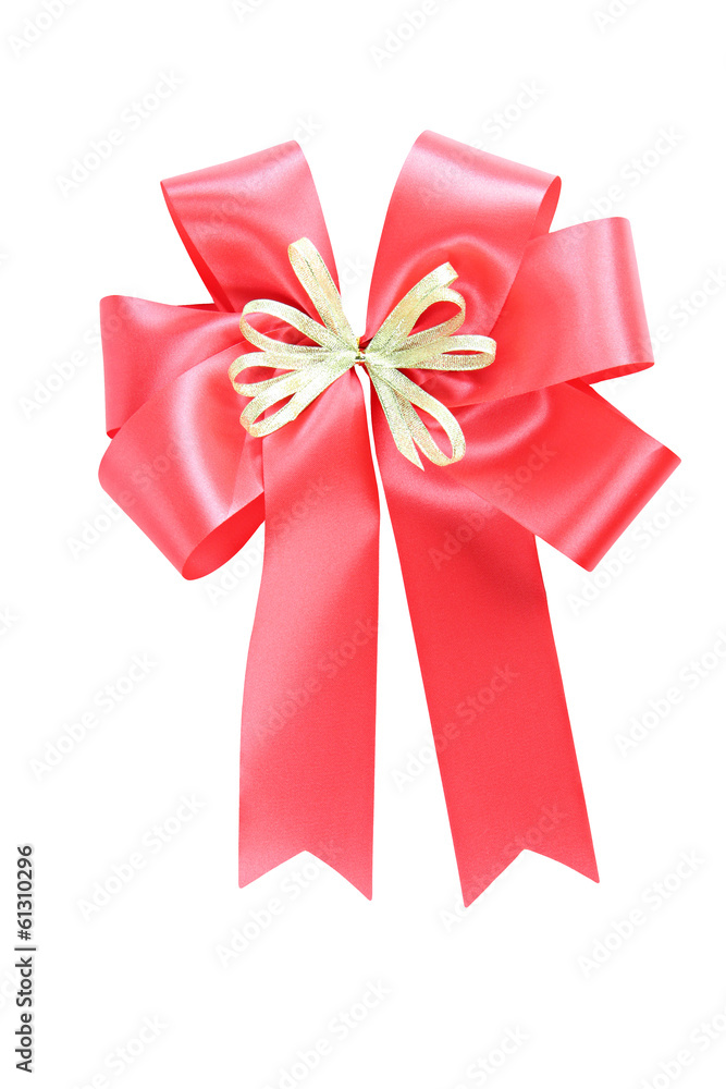 Red bow isolated. Red bow isolated.