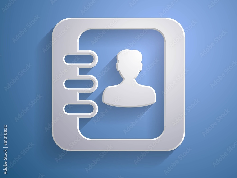 3d Vector illustration of contacts book icon 3d Vector illustration of contacts book icon