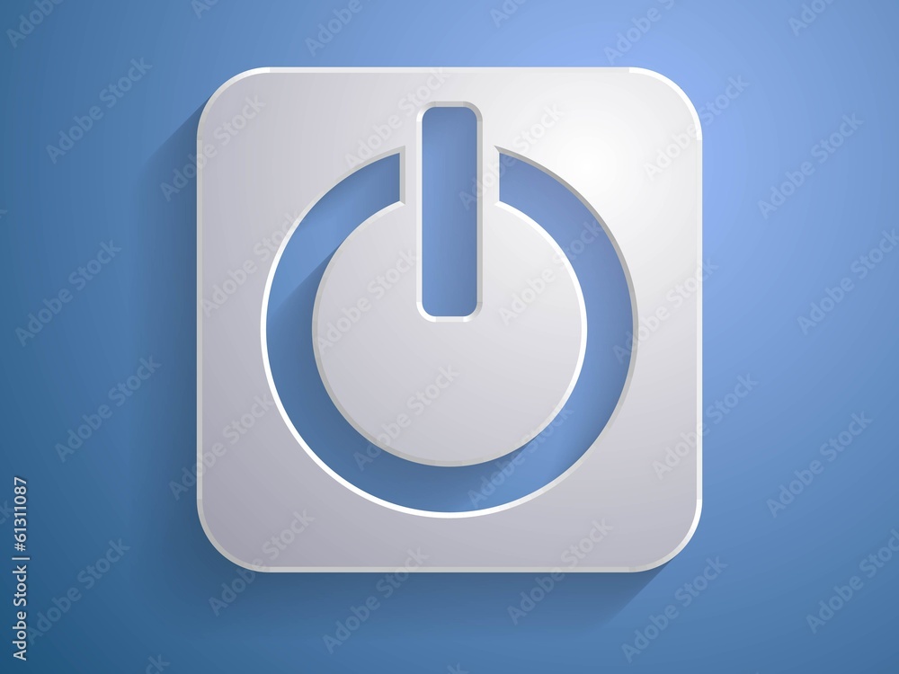 3d Vector illustration of a power icon 3d Vector illustration of a power icon