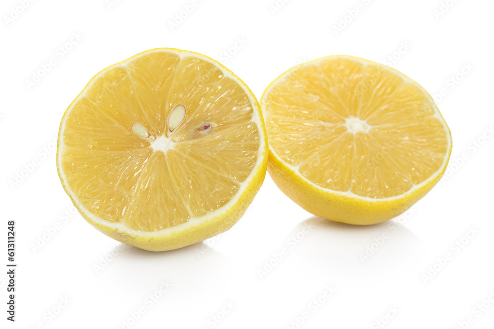 Fresh lemon on white background Fresh lemon on white background