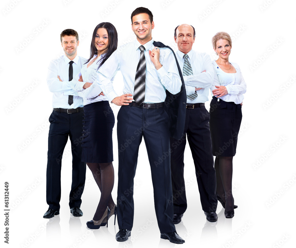Group of business people team. Isolated on white background. Group of business people team. Isolated on white background.