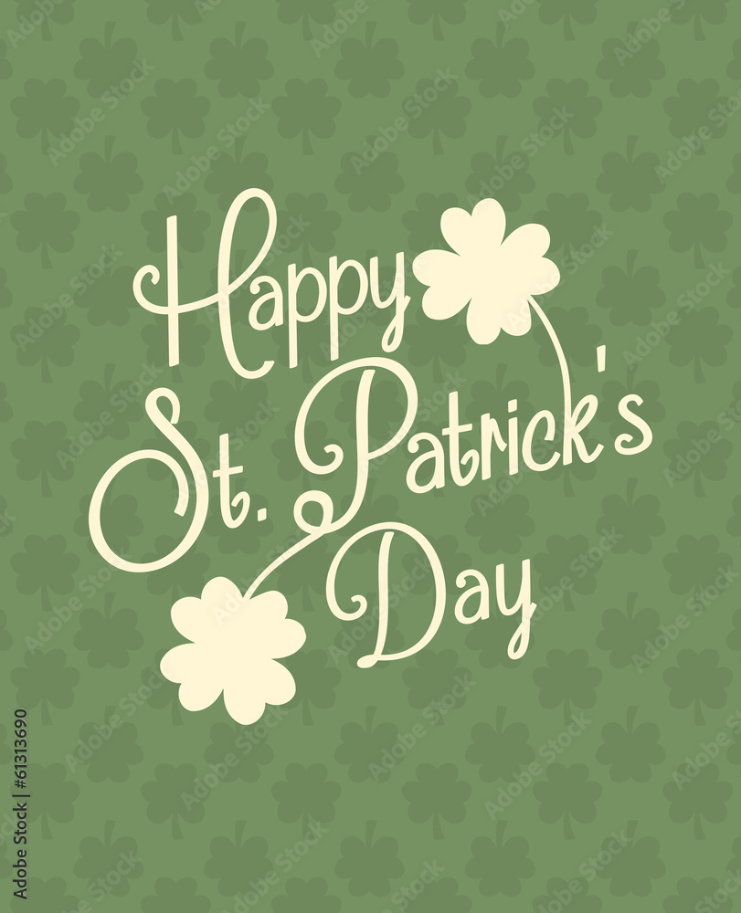 Typographic St. Patrick's Day Design Typographic St. Patrick's Day Design