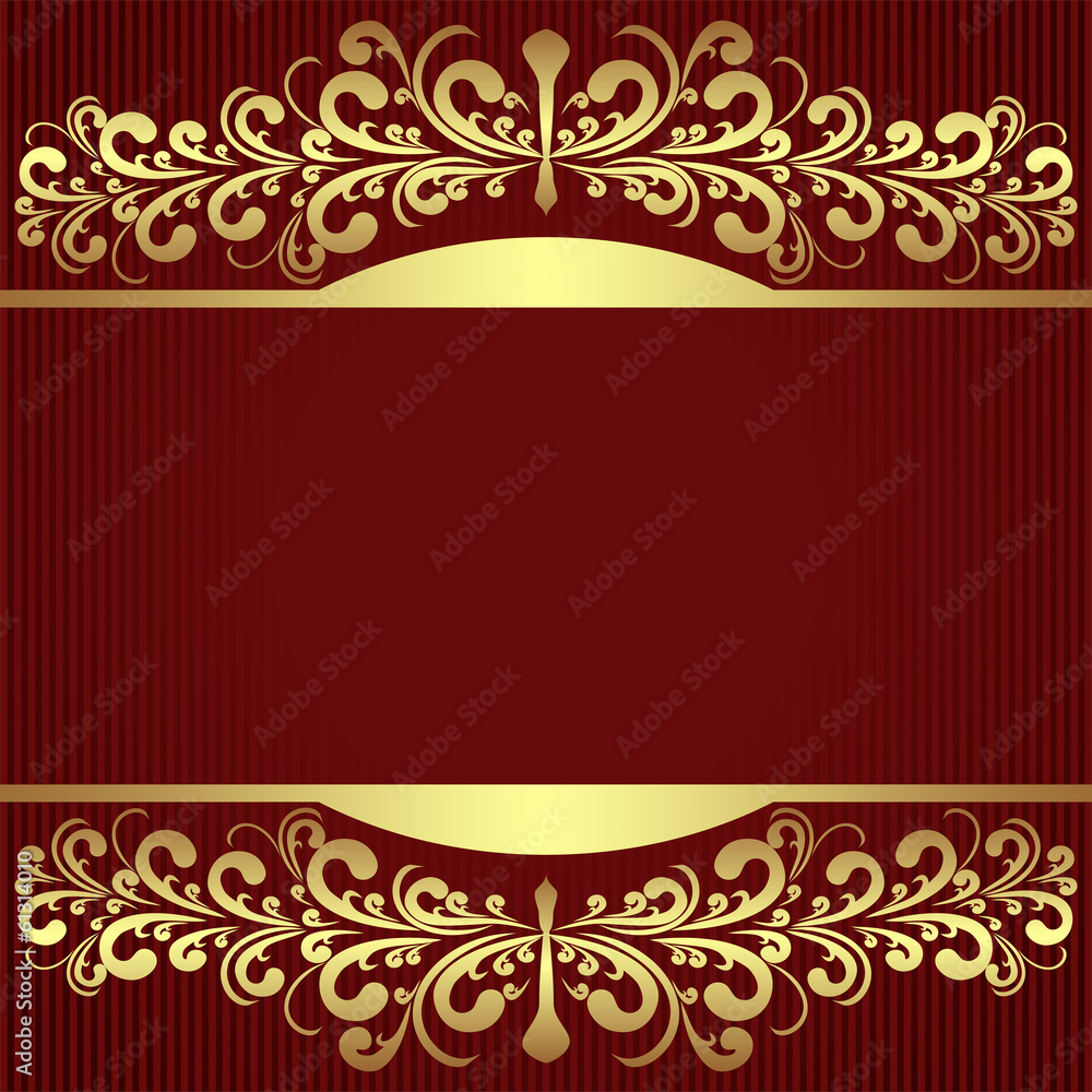 Elegant Background with royal golden Borders.