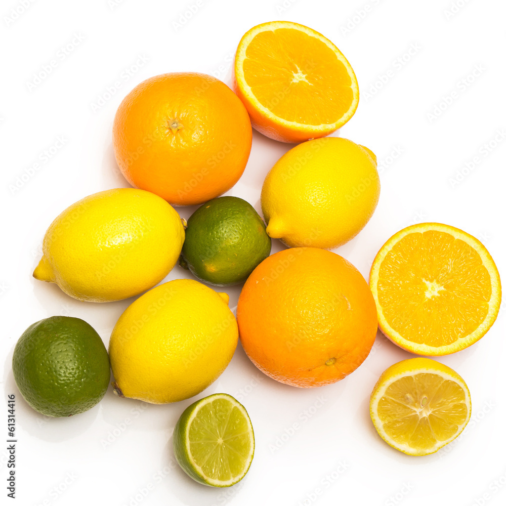 Different citrus fruits