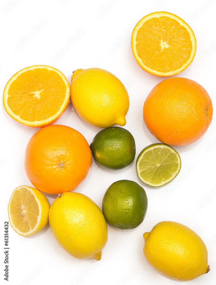 Different citrus fruits