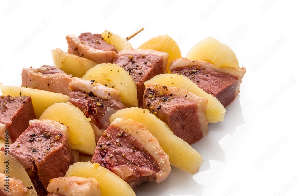 Brochettes de canard. Brochettes de canard.
