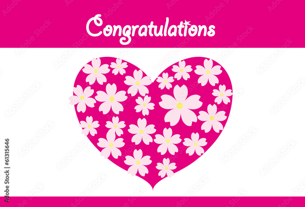 pink message cards for Congratulations