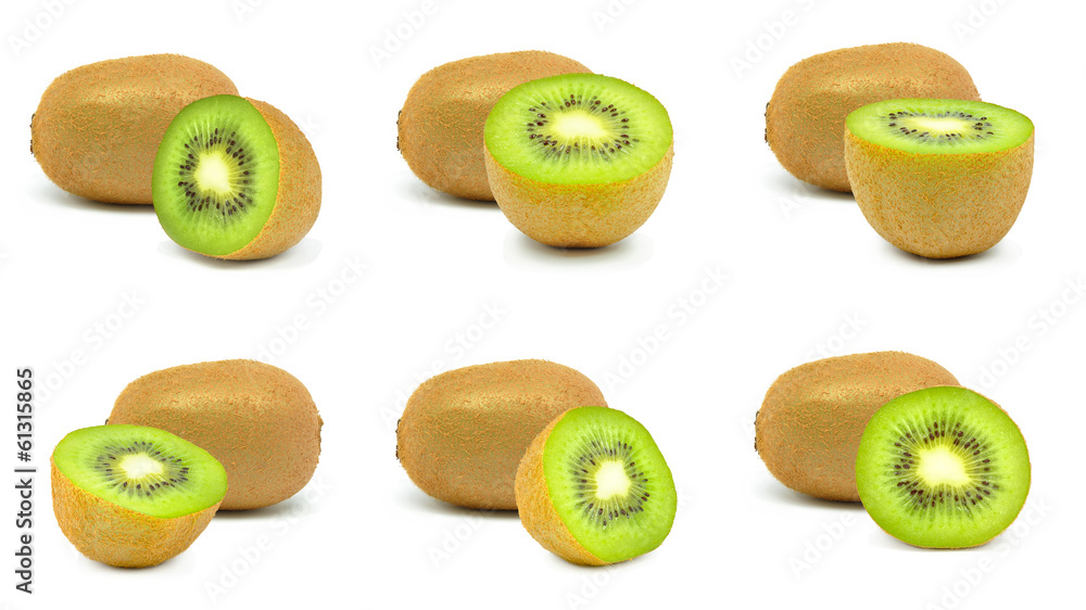 kiwi fruit on a white background kiwi fruit on a white background