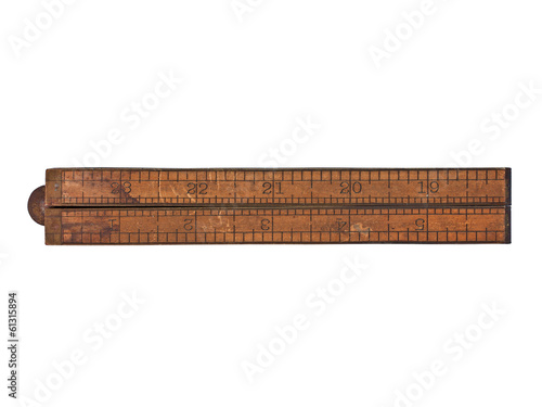 vintage wooden ruler