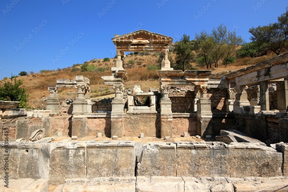 Fountain of Trajan, Ephesus, Turkey.