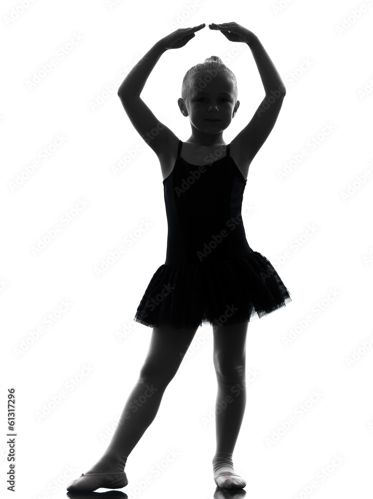 one little girl ballerina ballet dancer dancing silhouette one little girl ballerina ballet dancer dancing silhouette