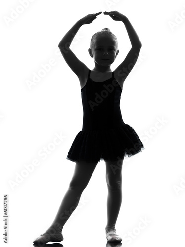 one little girl ballerina ballet dancer dancing silhouette