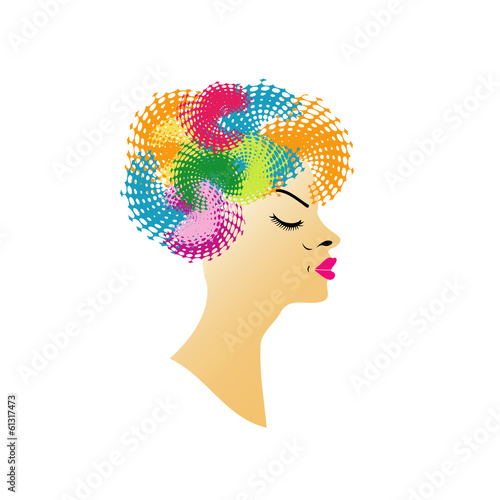 Colorful hairstyle