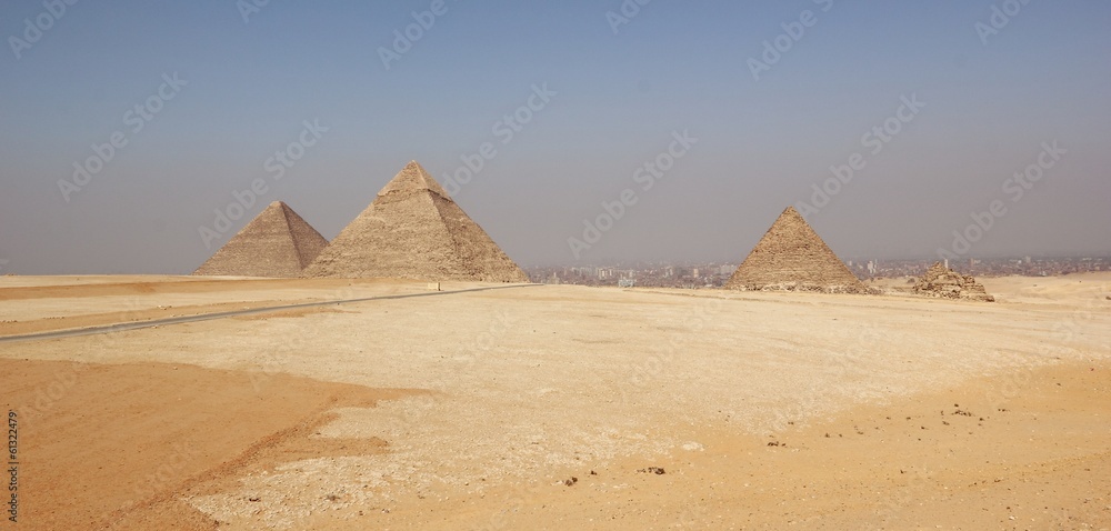 The Pyramids of Giza, Cairo, Egypt.