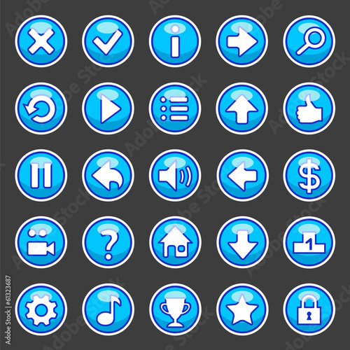 Aqua game buttons