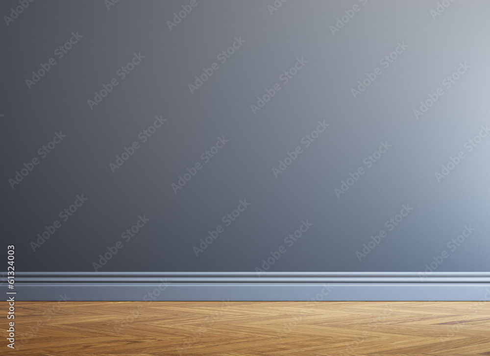 Fototapeta premium gray wall and wood floor