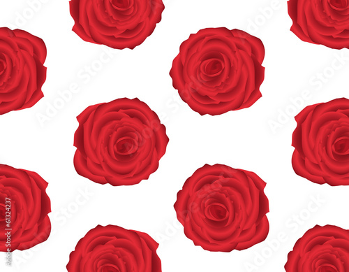 wallpaper pattern with of  red roses on white background