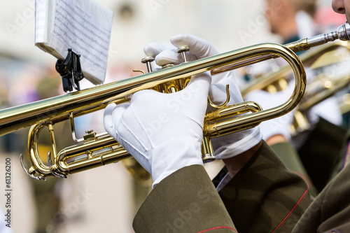 Marching band trumpets