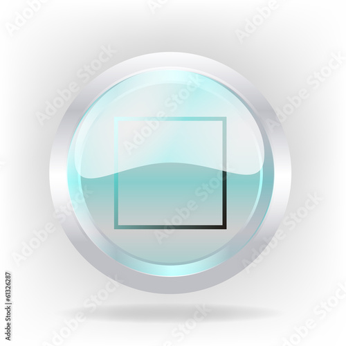 3d stop cristal icon