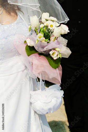 Bride and bouquet. Wedding Bouquet photo