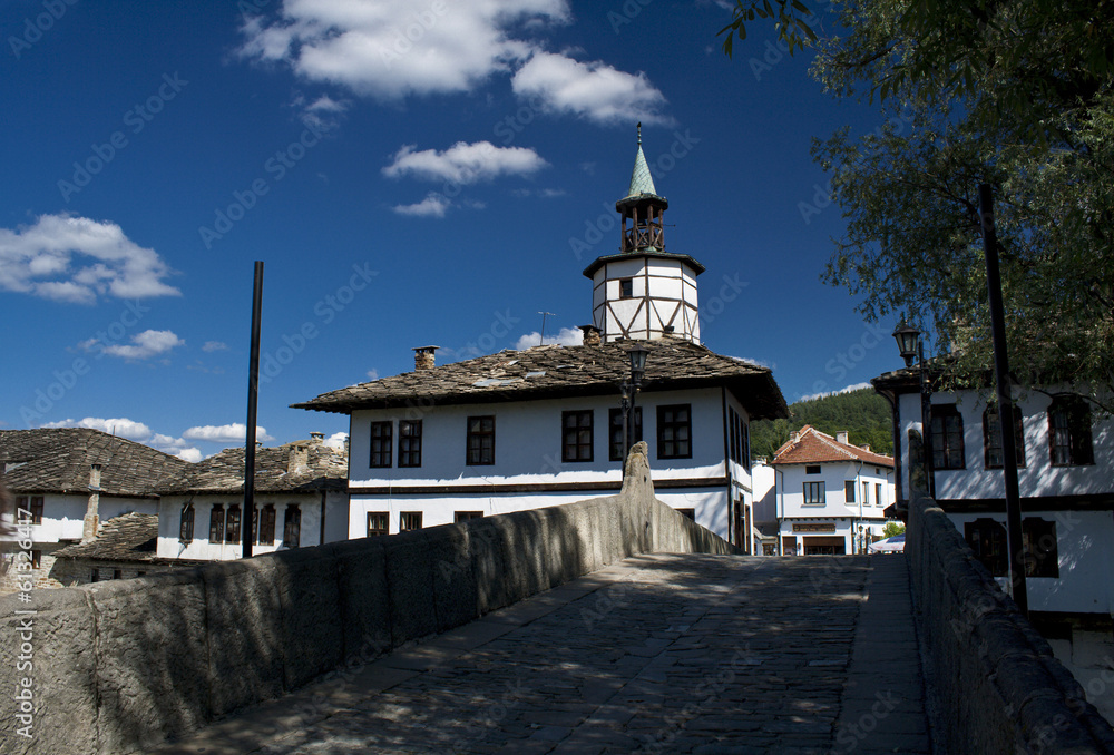Old bridge and house in Tryavna, Bulgaria. Old bridge and house in Tryavna, Bulgaria.