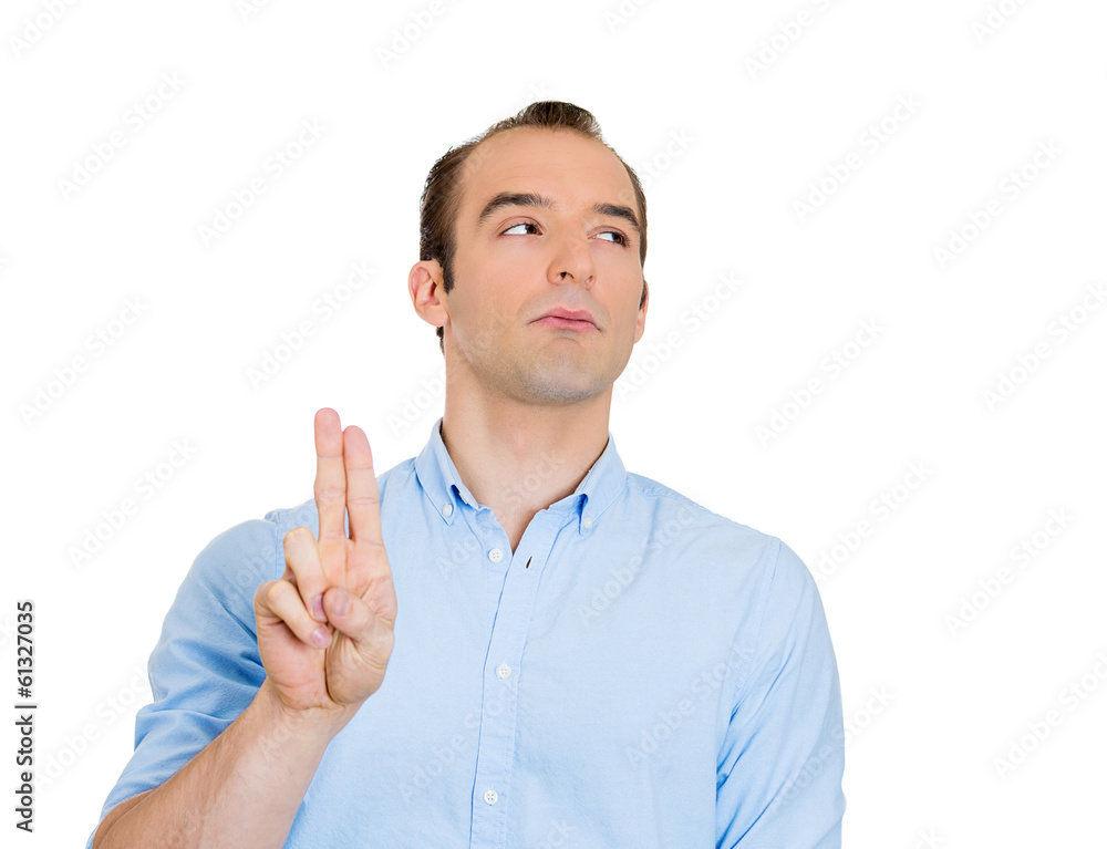 Man covering up truth Man covering up truth