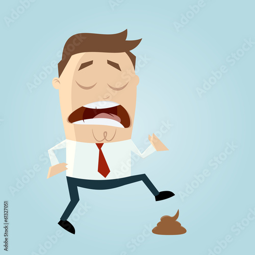 hundehaufen treten business mann