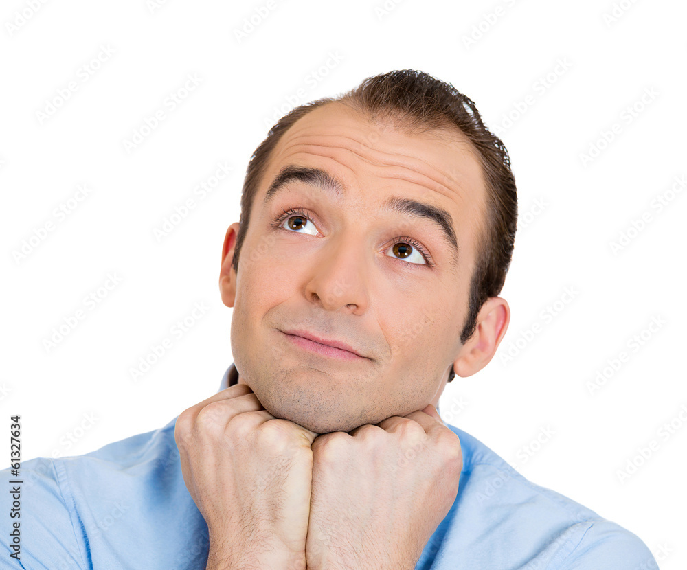 Man daydreaming, thinking about future Man daydreaming, thinking about future