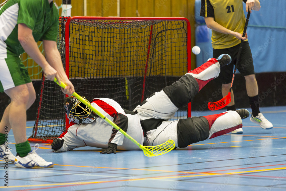 Floorball game StockFoto Adobe Stock