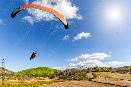 paraglider on a beautiful landscape