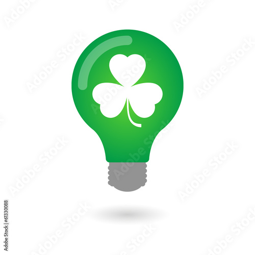Lightbulb  with clover icon
