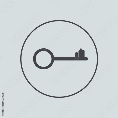 Vector circle icon on gray background. Eps 10