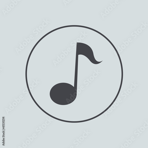Vector circle icon on gray background. Eps 10