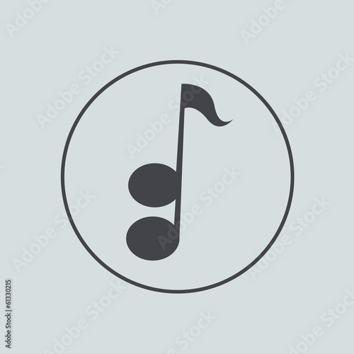 Vector circle icon on gray background. Eps 10