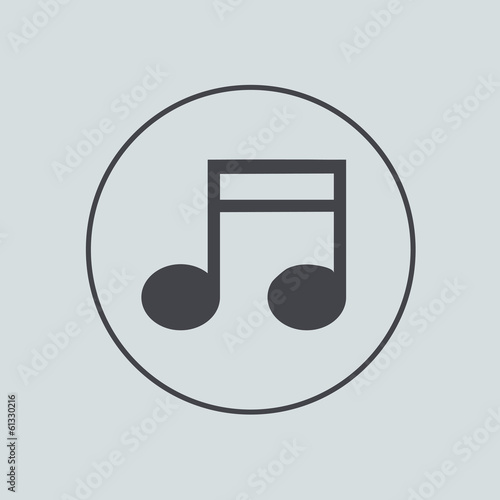 Vector circle icon on gray background. Eps 10